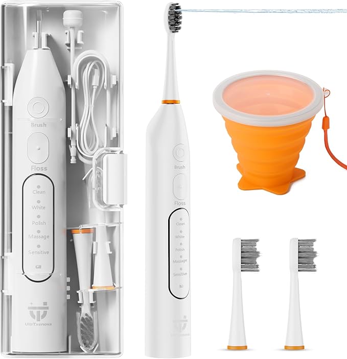 2-in-1 Electric Toothbrush with Water Flosser