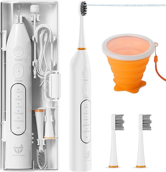 2-in-1 Electric Toothbrush with Water Flosser