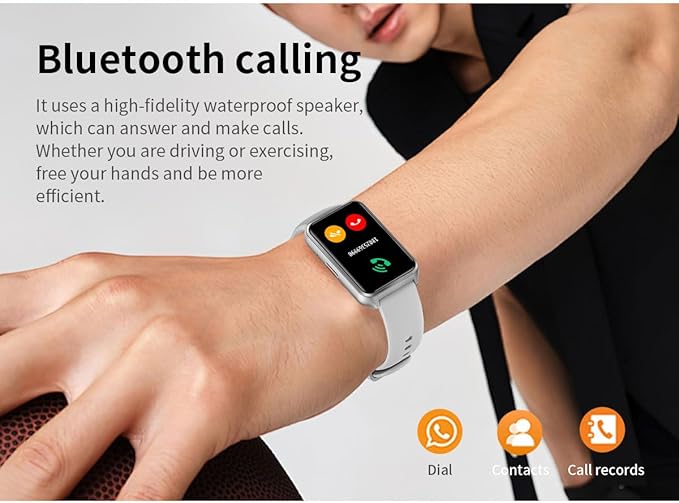 1.57" Light Weight Sleek Fitness Tracker Call/Answer Smart Watch 24H Heart Rate Sleep Blood Oxygen Monitor,IP68 Waterproof Smartwatch Step Calorie Counter Pedometer Health Activity Trackers