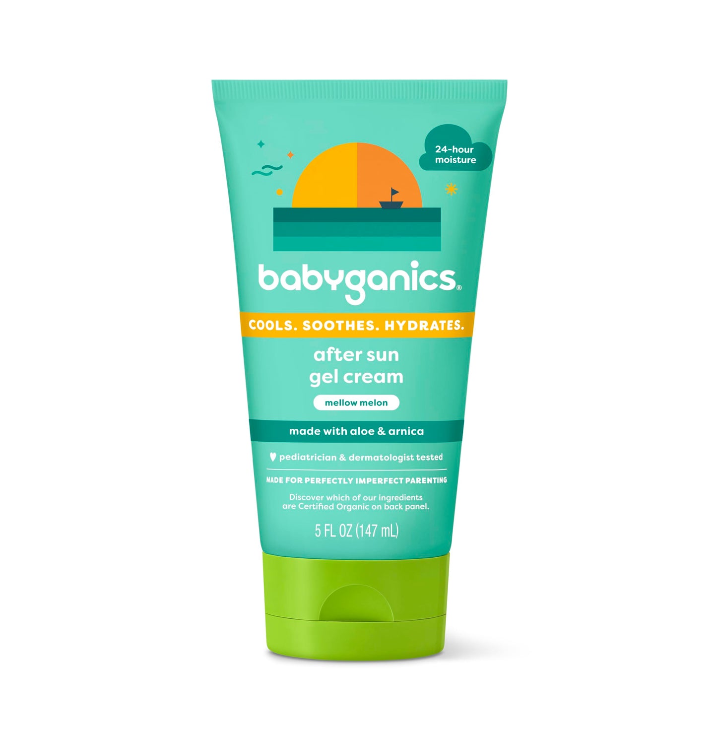 BabyGanics After Sun Gel Cream, Mellow Melon, 5oz