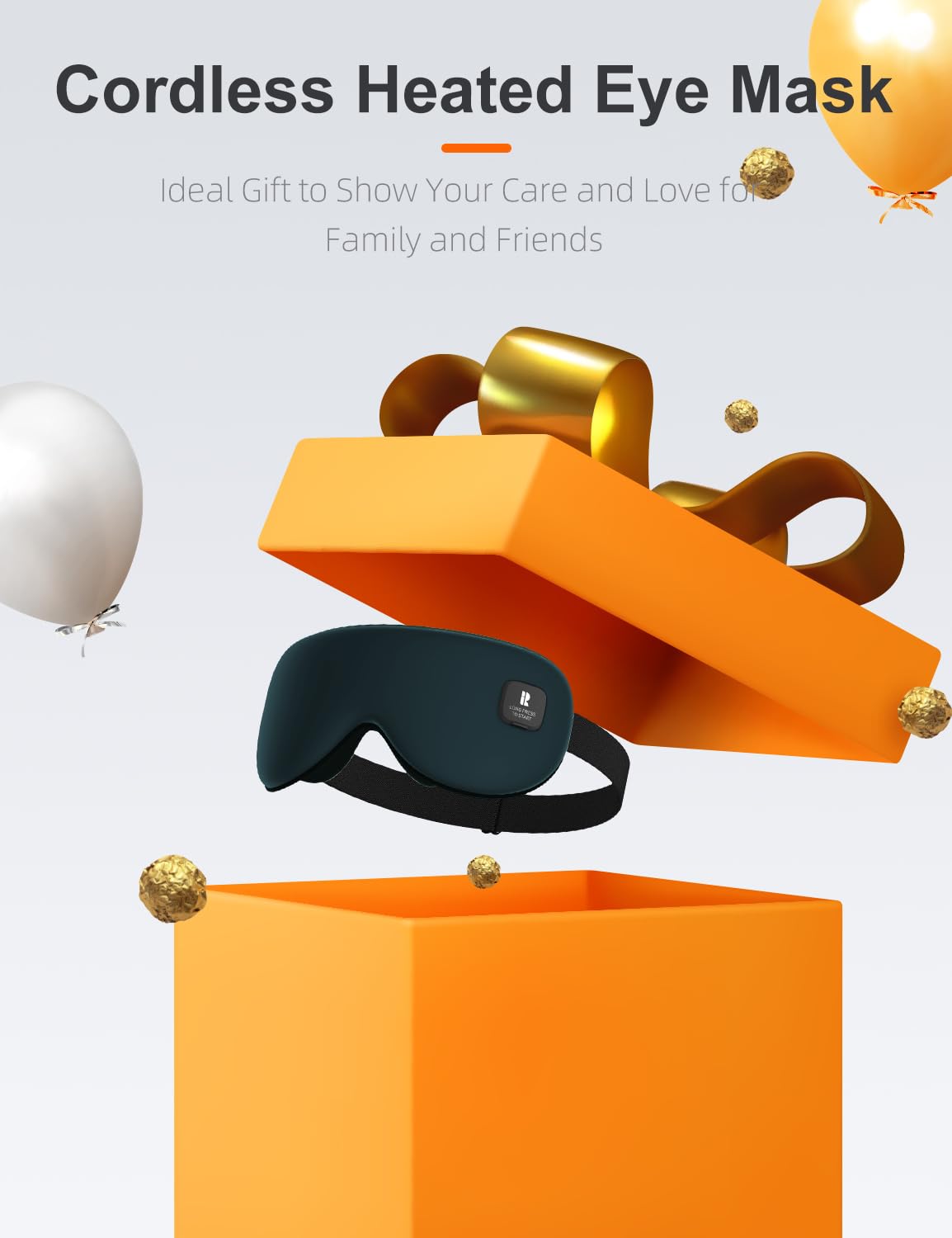 Silk Cordless Heated Eye Mask, Compress Heating Pad for Dry Eye Stye Eye Strain, Blackout Electric Warm Eye Mask for Airplane Sleeping for Travel, Idea for Women/Men (Silk-Green)