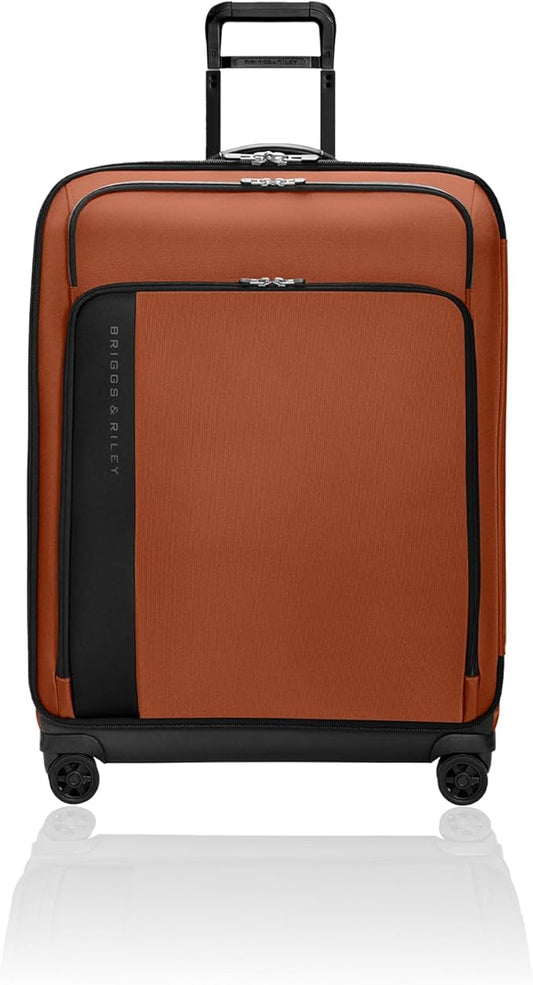 Briggs & Riley 29" Large Expandable Spinner - Checked Luggage for Travel, Suitcases with Wheels, Softside Rolling Bag for Men & Women - ZDX Collection, Canyon