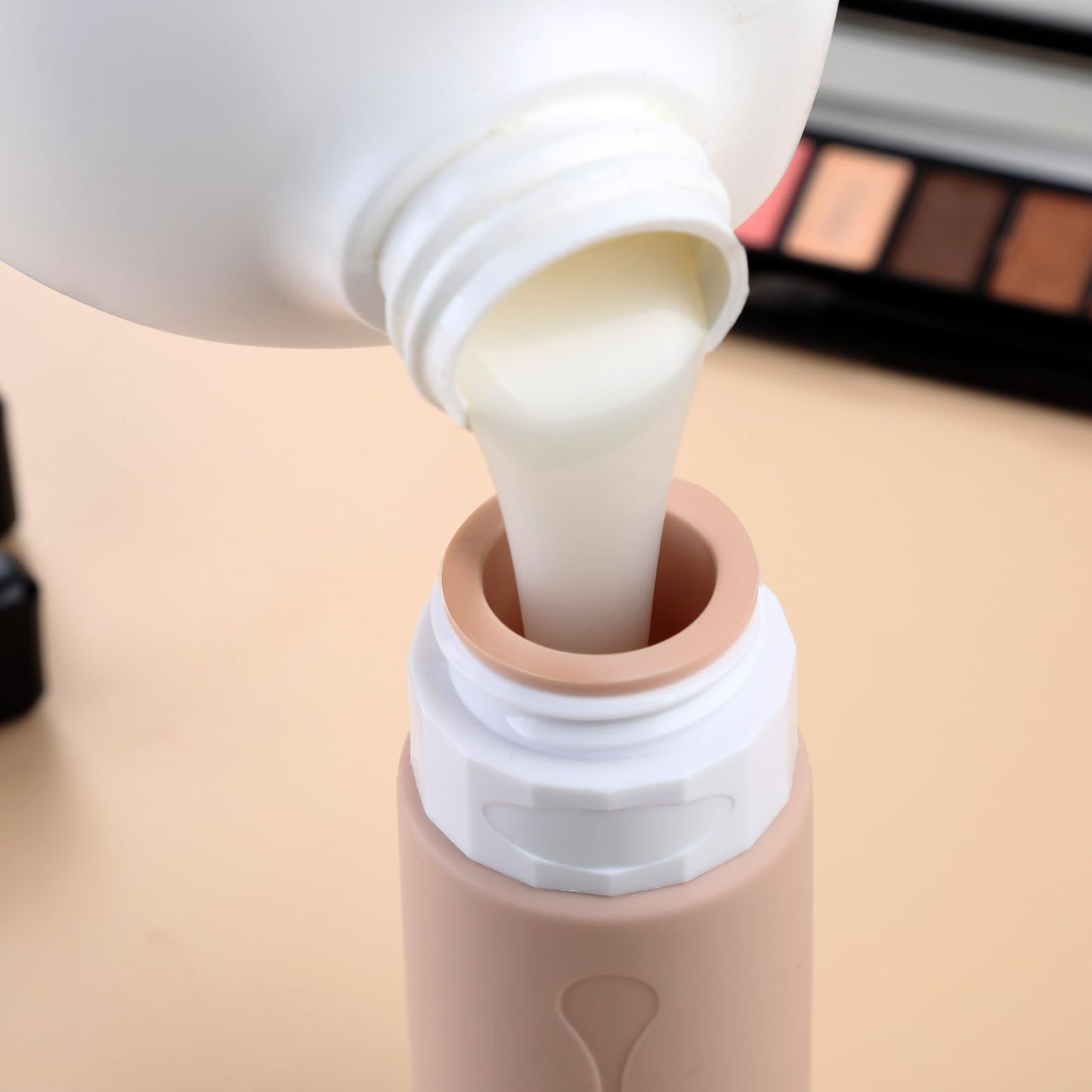 Gemice Travel Bottles for Toiletries, Tsa Approved Travel 3oz Size Containers with Clear Bag, BPA Free Leak Proof Travel Tubs Refillable Liquid Travel Accessories for Cometic Shampoo Lotion (4 Pack)