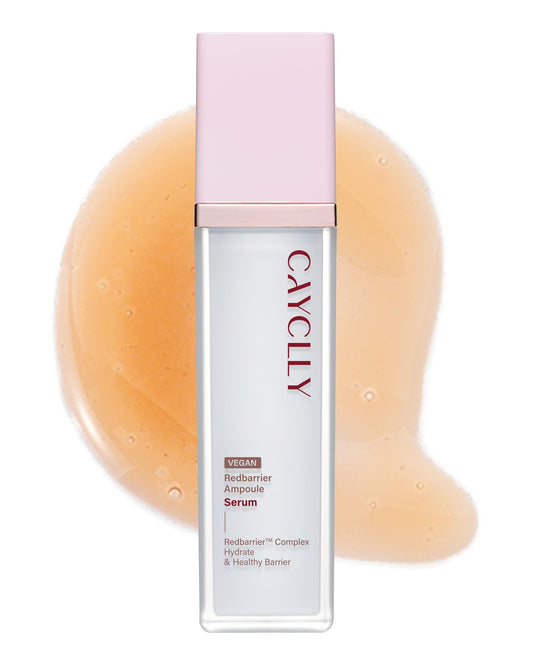 Cayclly Redbarrier Ampoule Serum | Anti-Aging Face Serum with Peptides & Niacinamide to Visibly Smooth Expression Lines & Wrinkles | Vegan Korean Skincare for Firming & Radiance, 1.69 fl. oz