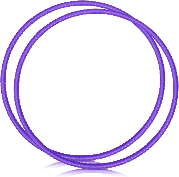 2 Pcs Toy Hoop Exercise Hoop Detachable Adjustable Plastic Toy Ring Playground Equipment for School Colored Circles Exercise Ring for Teens Dog Agility Equipment(Purple,23 Inch)