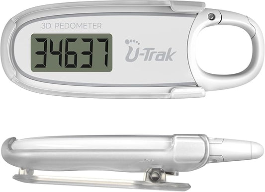 3D Pedometer for Walking with Removable Clip and Carabiner Simple Step Counter for Walking Accurate Clip On Step Tracker for Men Women Kids