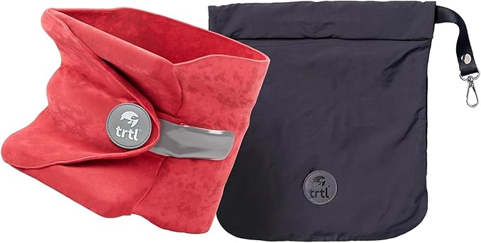 trtl Pillow - Scientifically Proven, Super Soft Neck Support Travel Pillow - Lightweight and Machine Washable - Ergonomic Design for Traveling on Airplanes, Cars, and Trains - Coral