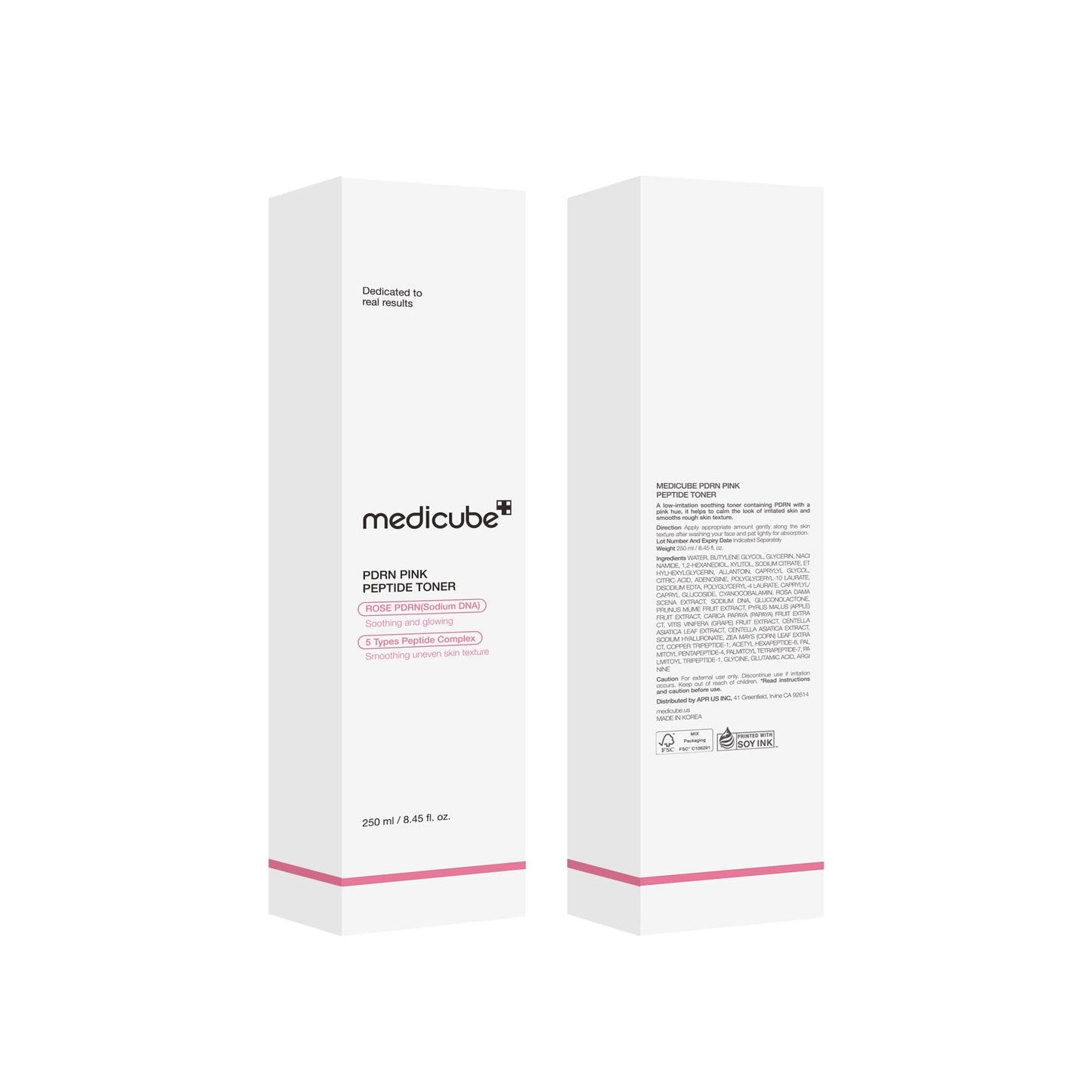 medicube PDRN Pink Peptide Toner I Pink Glow Toner for Skin Boosting, Soothing and Calming, Uneven Skin Tone, Rose PDRN & Peptide & Niacinamide, Korean Skin Care (250ml / 8.45 fl. oz.)