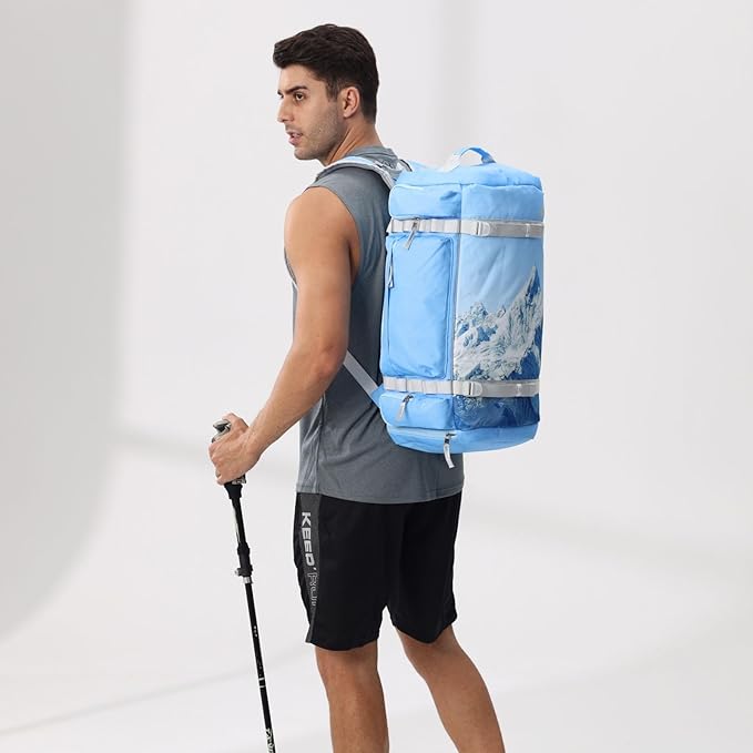 BE SMART 40L Extra Large Gym Backpack for Men, Big Gym Bag with Shoes Compartment, Waterproof Heavy Duty Duffel Bags, Men's Workout Backpacks for Outdoor Sport,Hiking,Camping,Travel