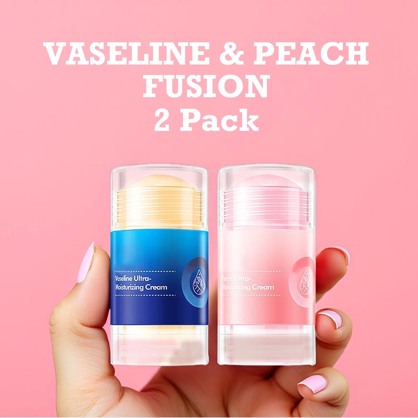 AIFUFAND Crack Feet Prevention Stick Duo (2PC) | Hydrating & Moisturising Heel Balm Stick | Softening and Nourishing Cream for Dry Heels, Hands & Elbows | Plant-Based Gentle Skin Care (Pink & Blue)