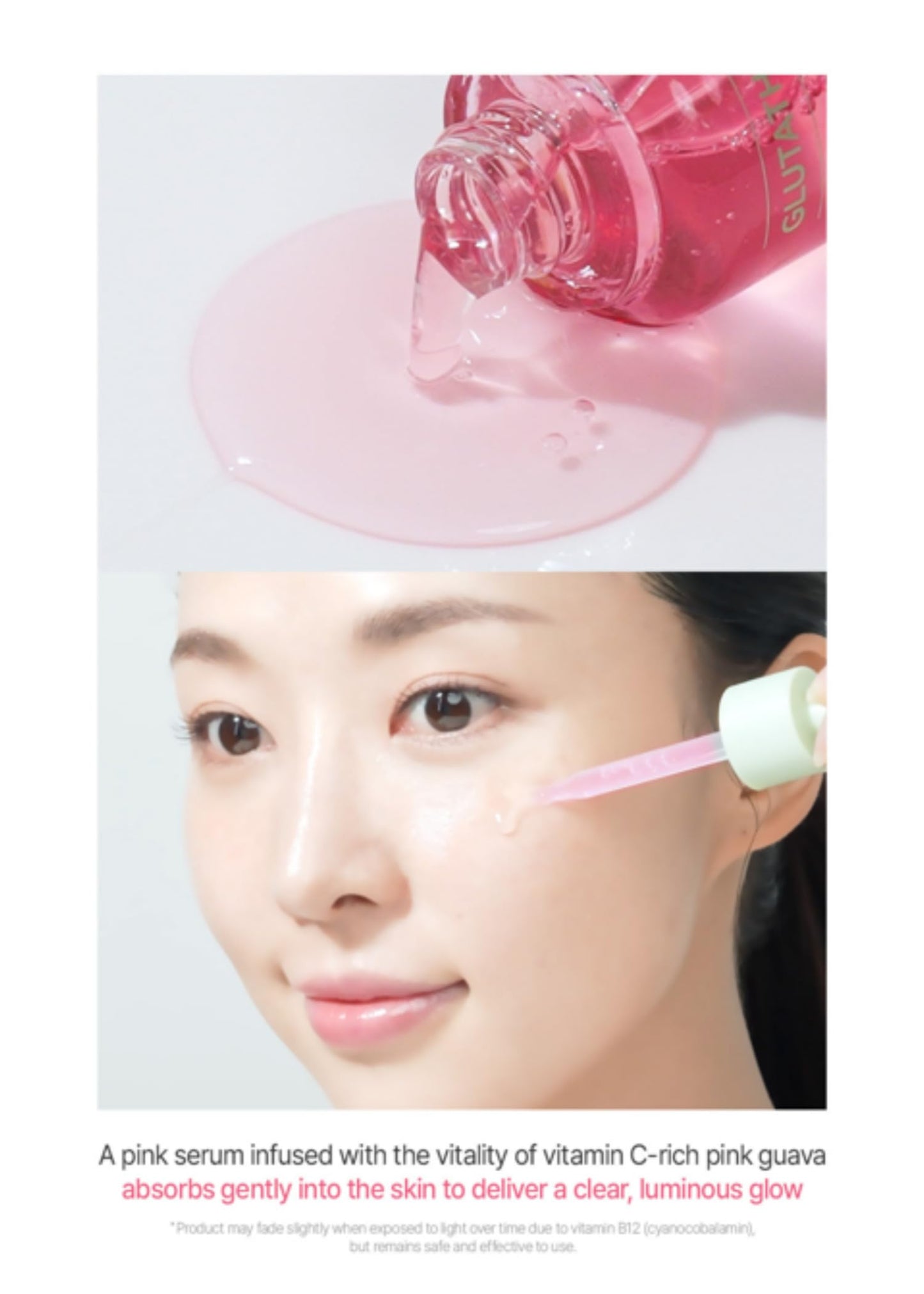 BeginS by JUNGSAEMMOOL Pink Guava Glutathione Blemish Serum 1.01 Fl Oz, Uneven Skin Tone Care Serum with 99% Pure Glutathion, Niacinamide, Vitamin C, Fast-Absorbing Hydrating Texture, Korean Skincare