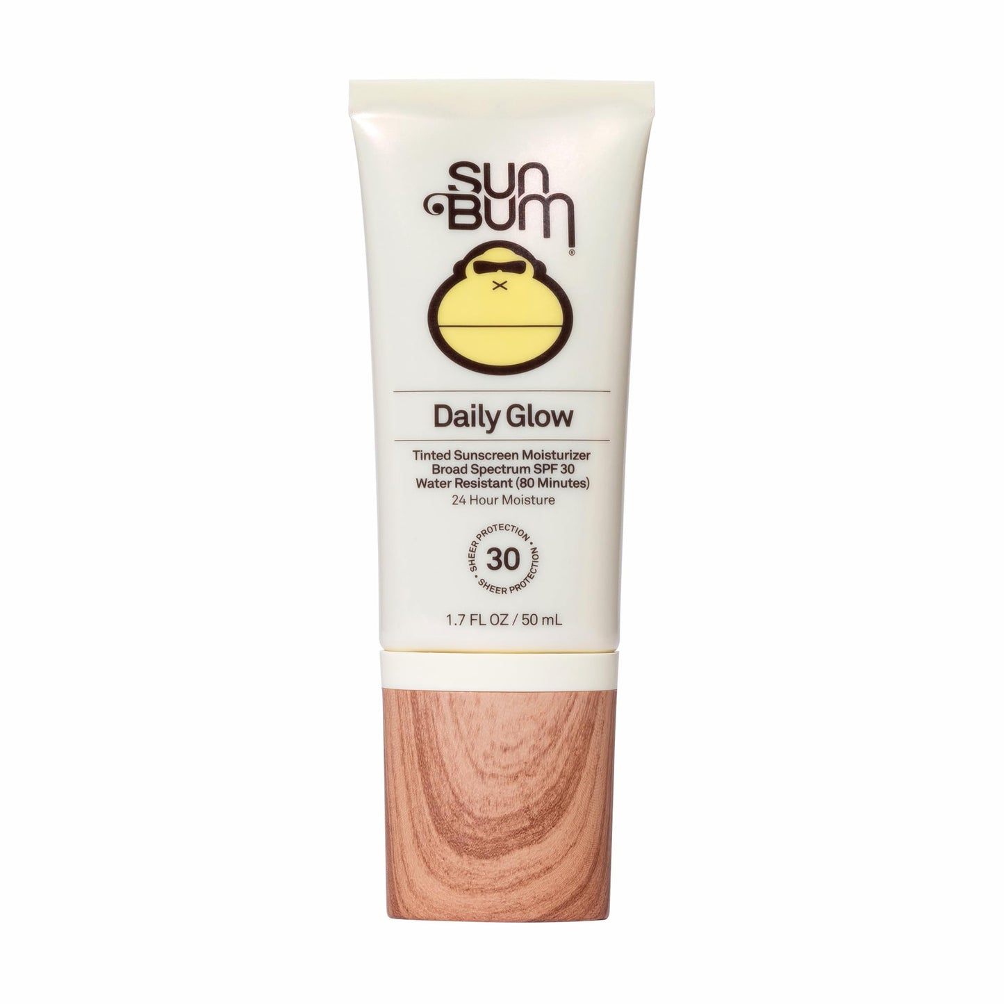 Sun Bum Daily SPF 30 Glow Sunscreen Face Lotion - Moisturizing Facial Sunscreen - Tinted - Dewy Finish - Hawaii 104 Act Compliant (Made without Octinoxate & Oxybenzone) - Travel Size - 1.7 oz