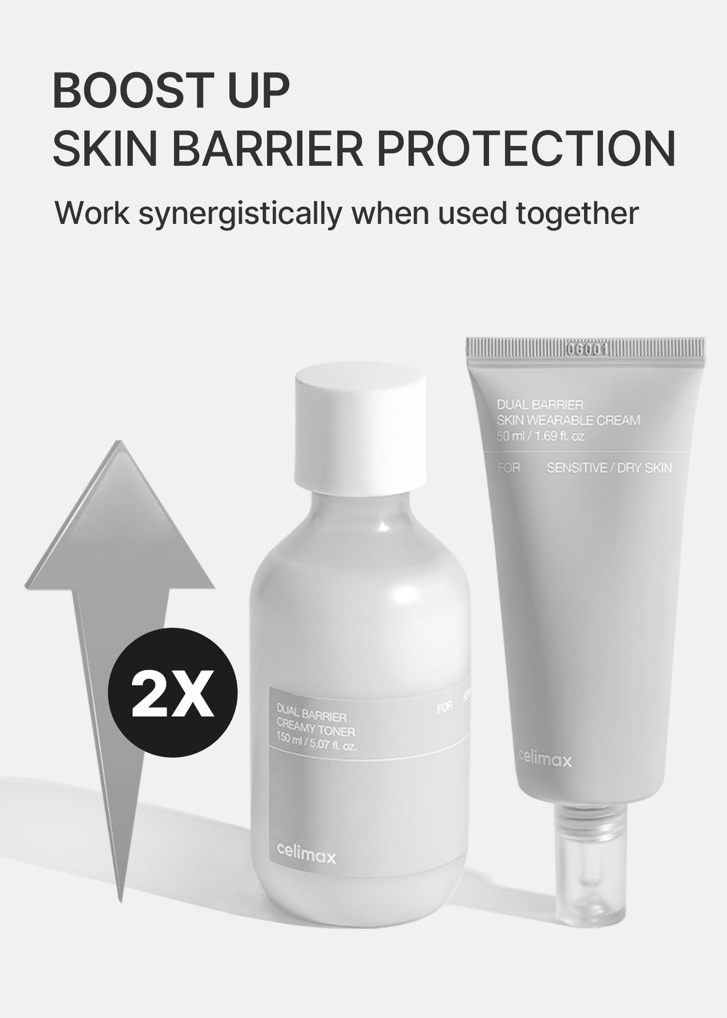 celimax Dual Barrier Trial Kit Travel Size, Gift Set | with Creamy Toner & Skin Wearable Cream, Travel Size, Mini-sized Gift Set, Ceramides, Peptide