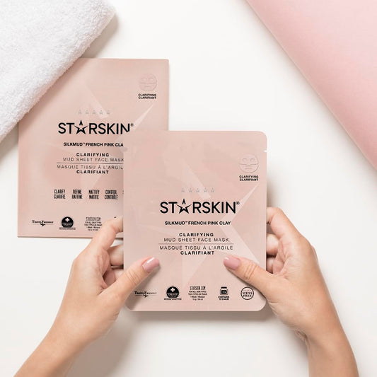 STARSKIN Silkmud 1x16g, Clarifying Face Mask for all Skin Types, Korean Skin Care Pore Cleansing French Clay Mask with Niacinamide, Purifing, Refining and Smoothing, Unblockes Pores, K Beuty Skincare