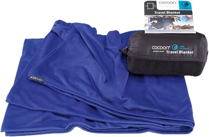 cocoon - Coolmax Travel Blanket | Compact Throw Blanket for Camping and Hiking | Fits in Backpack | Attaches to Luggage | Travel Essential | Fast Drying (Regular 70" x 55")