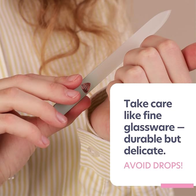 BONA Fide Beauty Czech Glass Nail File Set 3-Pieces, Muted Fall Colors Nail Filers - Reusable Nail Care, Lovely Gifts for Bridesmaid, Travel Beauty Tool