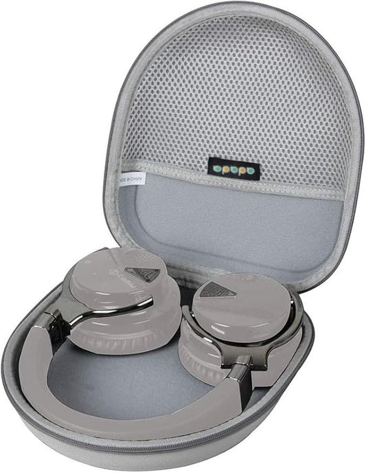 Adada Hard Travel Case for Silensys E7/PurelySound E7 / MOVSSOU E7 /COWIN E7 / Tapela E7/ Audonia E7 Active Noise Cancelling Bluetooth Headphones (Grey)