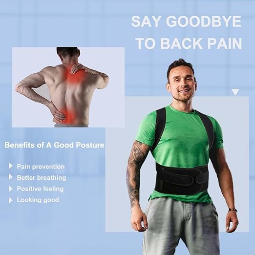 Back Brace Posture Corrector for Women Men -Adjustable and Breathable Support Scoliosis for Waist - Improve Back Posture for Body Correction and Lumbar Support XXL(42"-48")