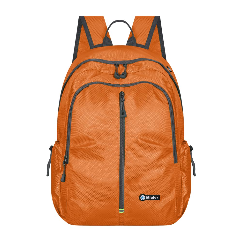 MIUJOR Lightweight Packable Foldable Backpack, Hiking backpack,Travel Backpack (Orange)