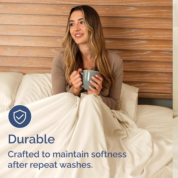 Bulk Case Pack of 10 Sheet Sets - (10) Complete Split King Size Sheet Sets with Deep Pockets - Wholesale Bulk Bedding for Hotels, Spas & Airbnbs - Breathable & Wrinkle Free - (Split King, Off White)