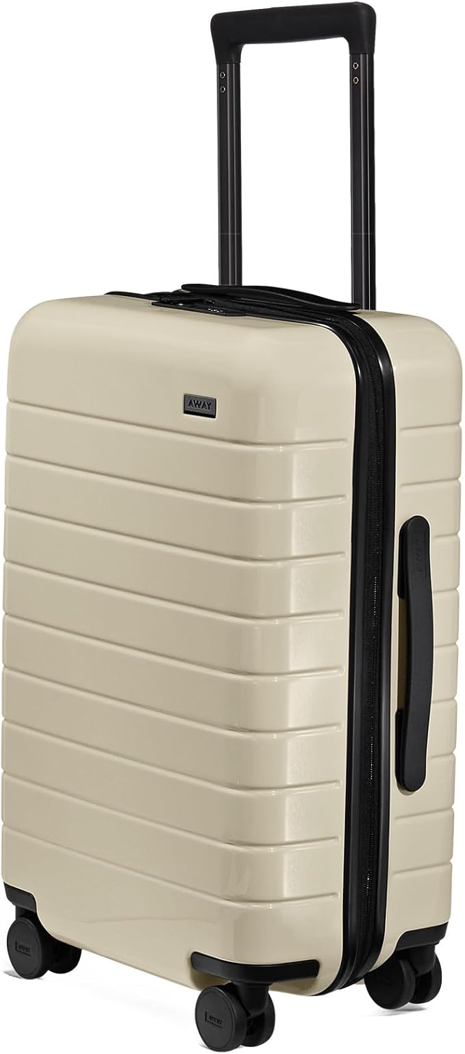 Away Carry-On Luggage, Lightweight Hardside Suitcase with Spinner Wheels, 22 Inch Airline Approved, TSA Lock, Salt White