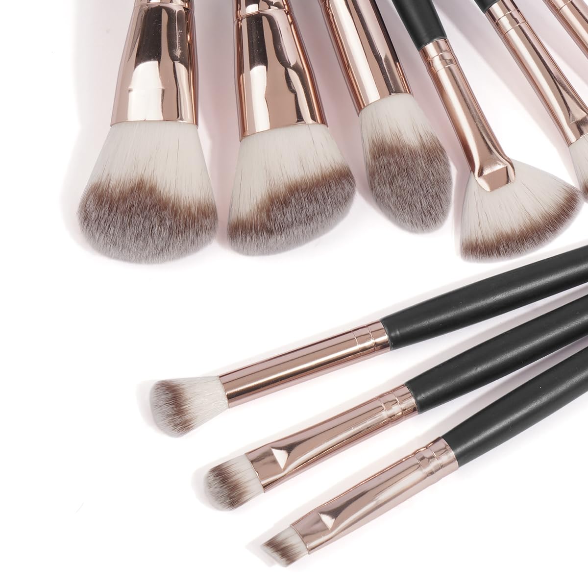 Makeup Brushes 11 Pcs Easy-taken Travel Makeup Brush Set Foundation Eye Shadows Blush Face Powder Concealer Mini Make up Brushes with Case (Black)