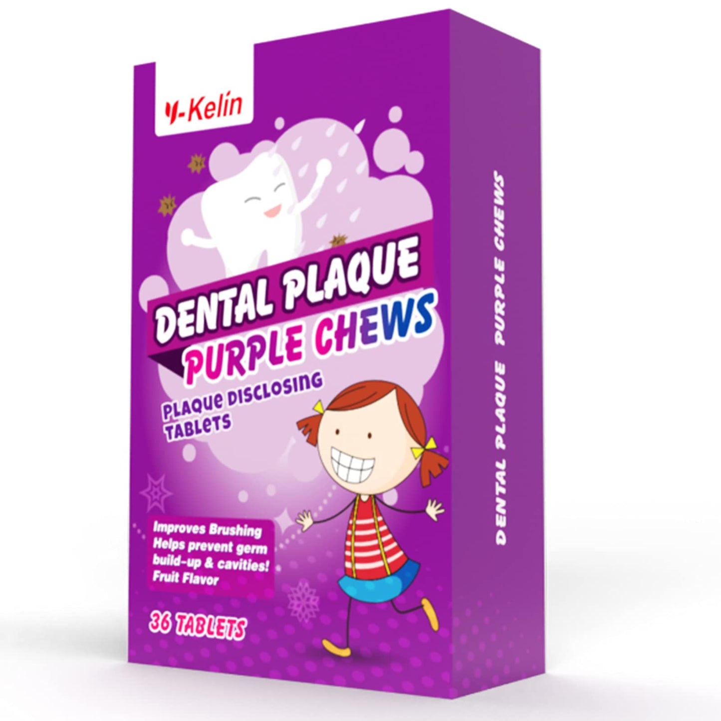 Dental Plaque Disclosing Tablets for Kids & Adults - Showing Plaque by Changing Color - Helps Teach Brushing Habits for Clean Teeth - 36 Count