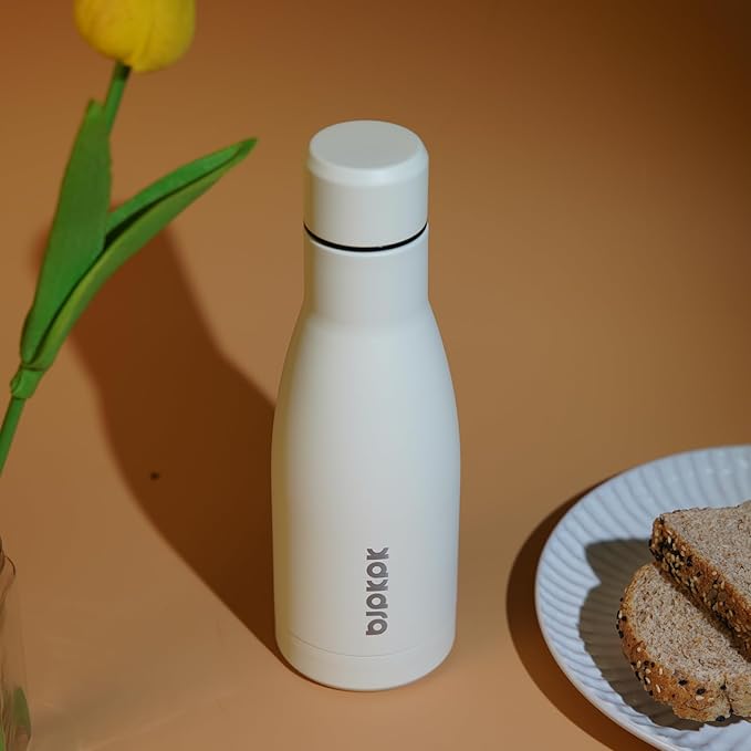 BJPKPK 25oz Insulated Water Bottle Double Wall Vacuum Insulated Stainless Steel Water Bottles for Spots Keep Cold and Hot,Beige