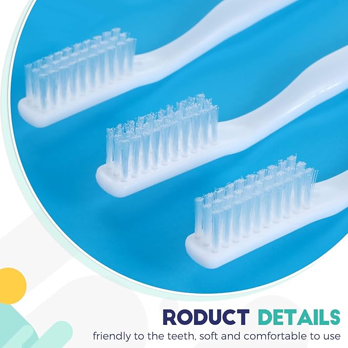 CHENGU 200 Pack Individually Wrapped Disposable Toothbrush Bulk Single Use Toothbrush with Soft Bristle for Women Men Adult Hotels Guest Travel Donation(White)