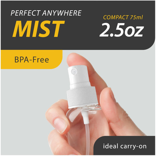 Bar5F 2.5-Ounce Small Spray Bottle Travel Size Fine Mist Mini Empty Spray Bottles Leak Proof for Toners, Face and Hair Mist