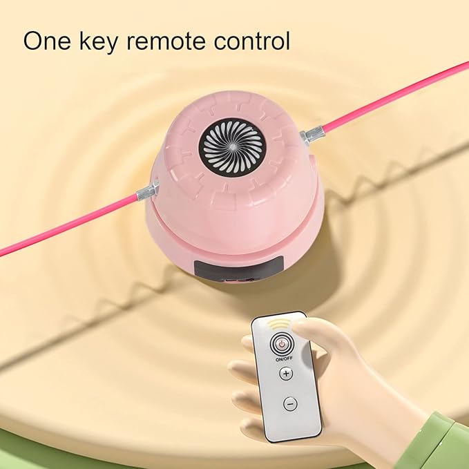 ciciglow Jump Rope Machine with Remote, Jump Workout Entertaining Interaction Rope Skipping Machine for Family, Office, Gym, Party