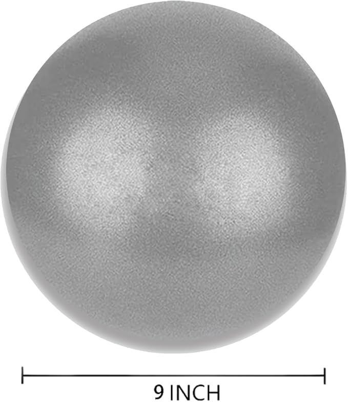 6 Inch Mini Exercise Pilates Yoga Ball for Yoga, Barre Training and Physical Therapy- Improves Balance with Inflate Pump(Black)