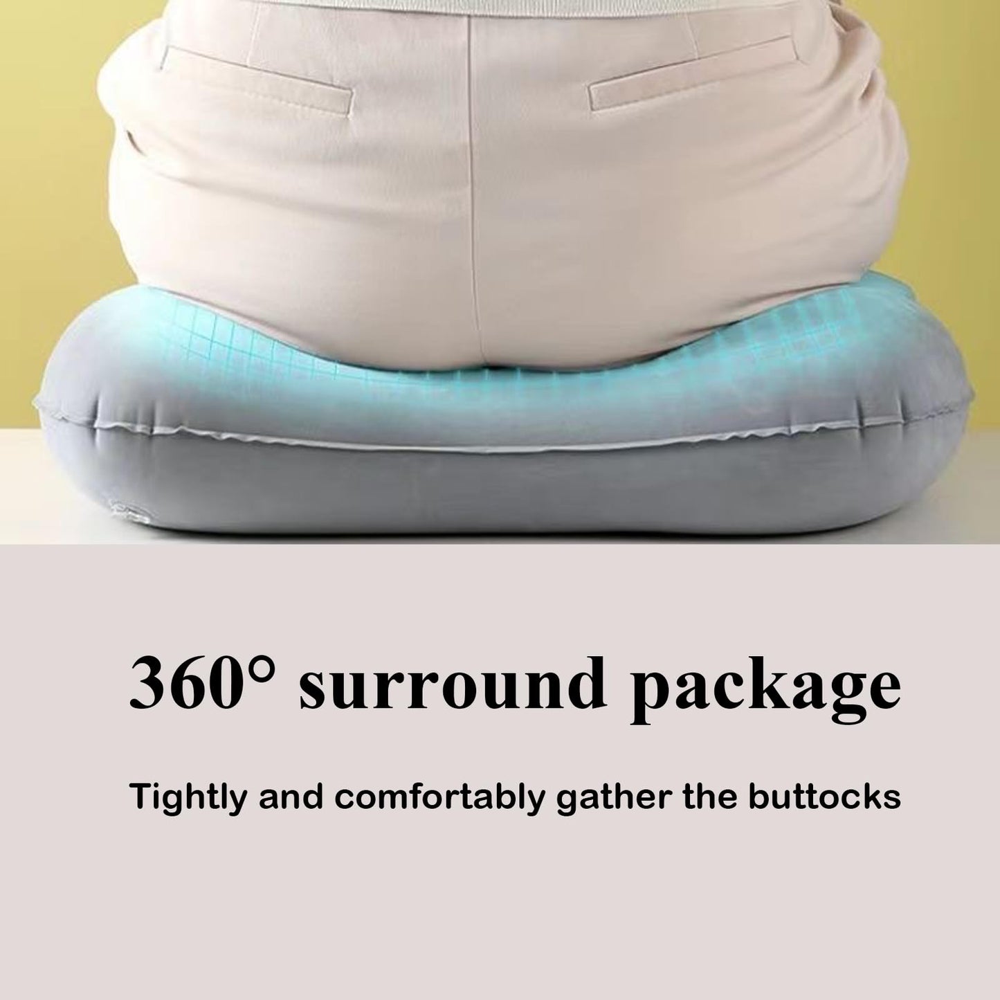 CHIVOLONA Outdoor Inflatable Travel Pillow,Ultra Light and Small in Size,Perfectly Fits The Neck or Waist,Suitable for Camping and Hiking,Comes with Storage Bag and Earplugs,Dark Blue