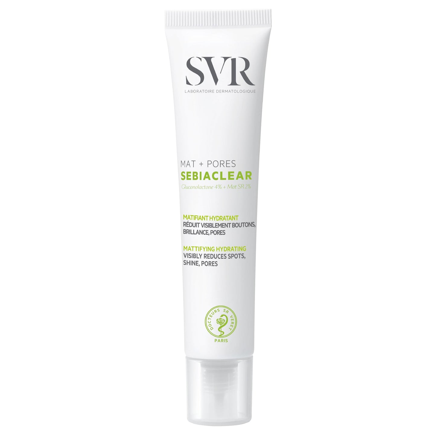 SVR Sebiaclear Mat+Pores Mattifying Face Cream. 4% Niacinamide Non-Comedogenic Moisturizer for Oily to Combination Skin. Controls Shine & Visibly Tighten Pores. Oil-Free, 1.3 fl.oz