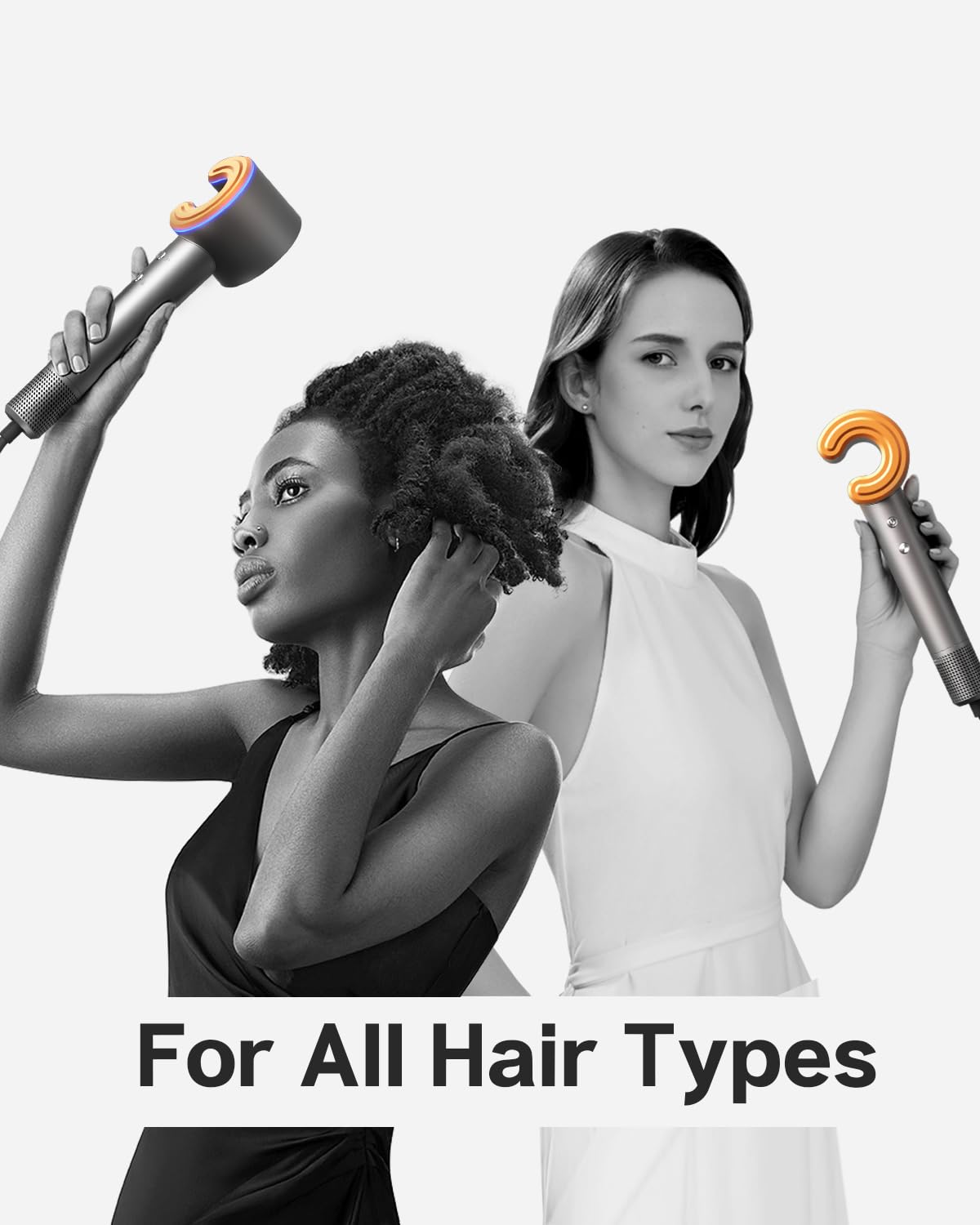 Feyluny Hair Dryer for Women - 110,000 RPM High-Speed Brushless Motor, Plasma Tech, Quick Dry in 5 Mins, 346g Lightweight & Portable Hair Blow Dryer, No Heat Damage, Smart Temp Control - Nickel Copper