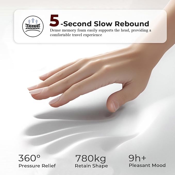 Neck Massager with Heat - Deep Tissue Neck Pain Relief U-Shape Design Electric Cordless Massager Pillow for Travel Office Home Shiatsu Neck Pillow Gifts for Men Women Dad Mom, Black