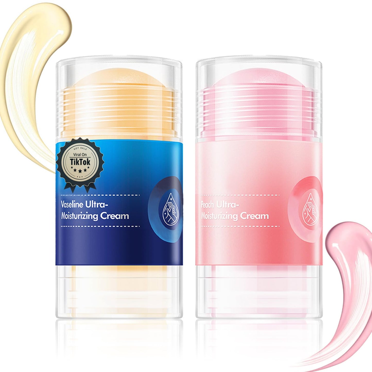 AIFUFAND Crack Feet Prevention Stick Duo (2PC) | Hydrating & Moisturising Heel Balm Stick | Softening and Nourishing Cream for Dry Heels, Hands & Elbows | Plant-Based Gentle Skin Care (Pink & Blue)