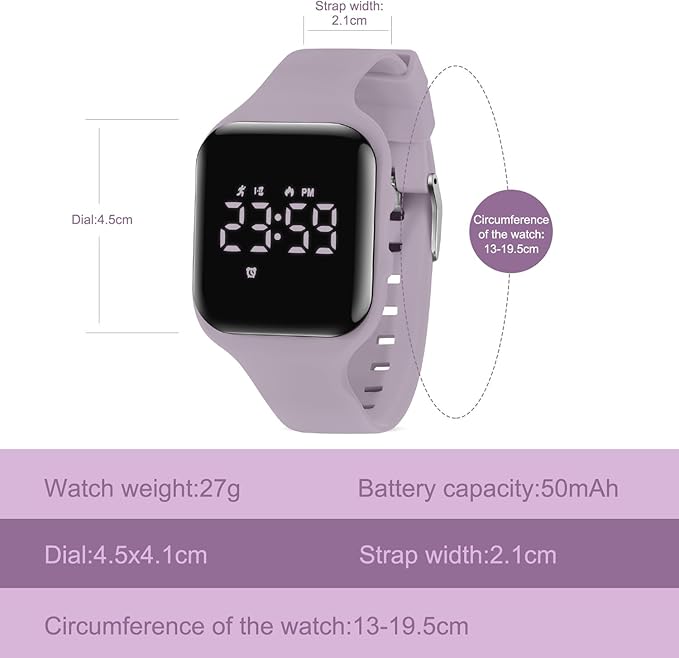 Kids Watches for Girls Boys Digital Sport Watch with Step Counter Pedometer Vibration Alarm Clock, No App Waterproof Fitness Tracker Kids Watch Boys Girls Teens Students Ages 5-16