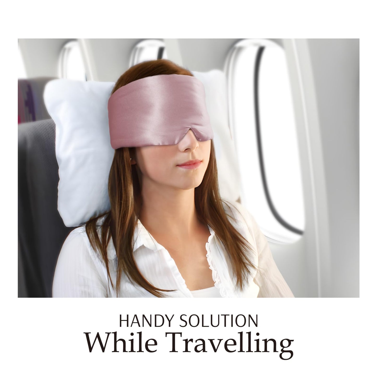 Zenssia 100% Mulberry Silk Sleep Mask Eye Mask for Man and Woman with Adjustable Headband, Full Size Large Sleep Mask & Blindfold for Total Blackout for All Night Sleep, Travel & Nap- Light Plum