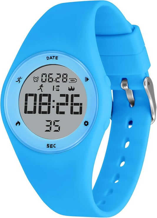 Kids Watches for Girls Boys Digital Sport Watch with Step Counter Pedometer Vibration Alarm Clock, No App Waterproof Fitness Tracker Kids Watch Boys Girls Teens Students Ages 5-16