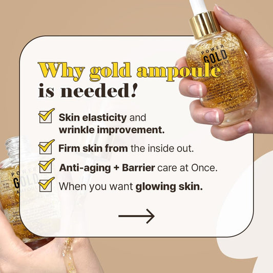 EUNYUL Power Enhancing Gold Ampoule [1.69 fl. Oz. / 50ml] 99.99% Pure 24K Gold Serum