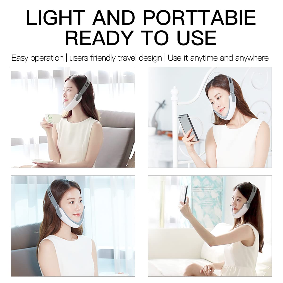 Aimanfun V-Face Electric Double Chin Device，Facial Lifting Machine with Intelligent Remote Control