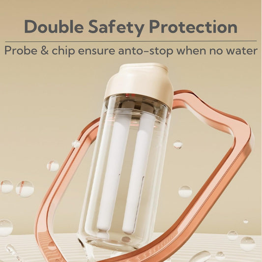 Portable Small Humidifier Dual Nozzle - Large Cool Mist Humidifiers Double Spray Ports, Water Shortage Protection, Ultra-Quiet, Mini Humidifier for Bedroom Plants Office Car Travel