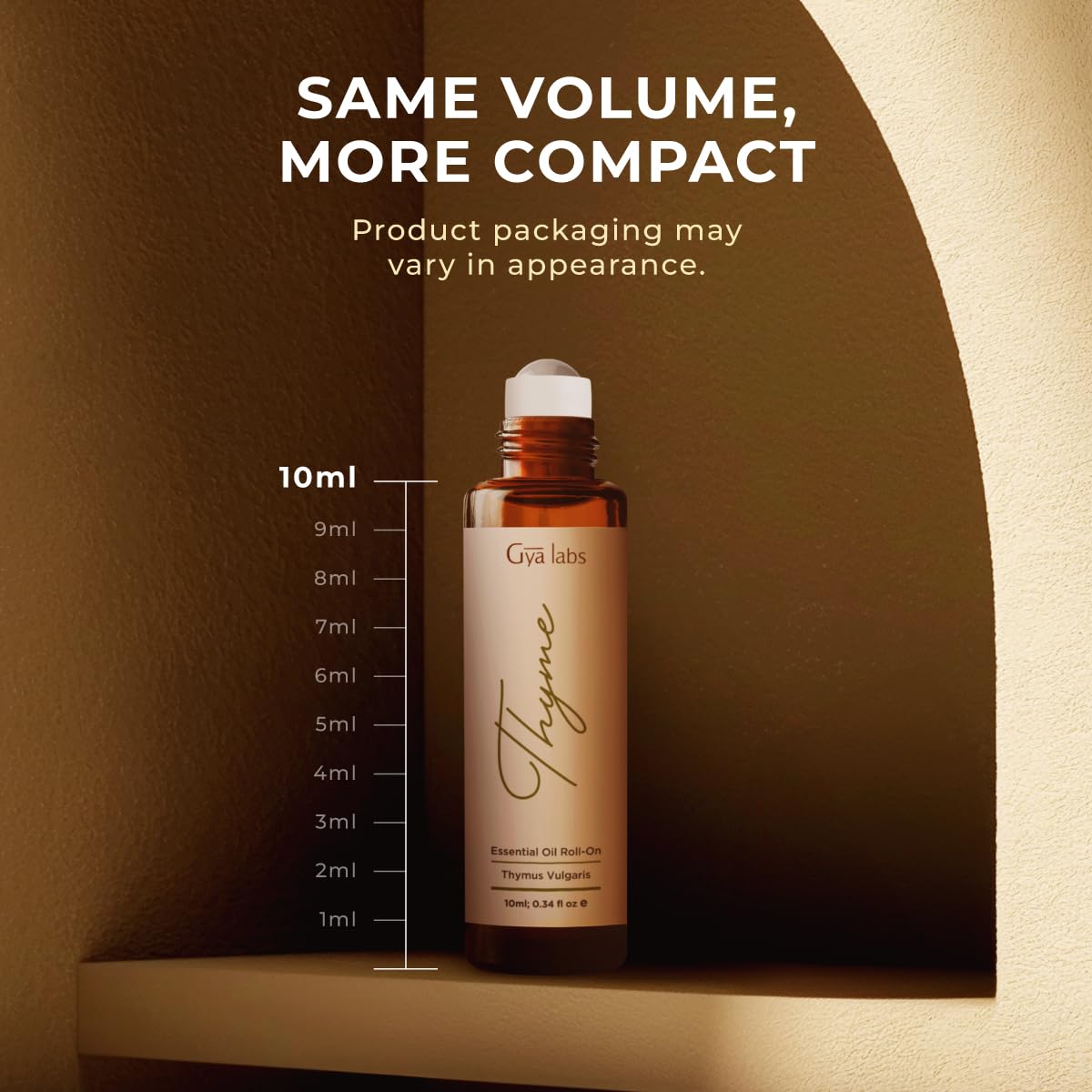 Gya Labs Thyme Essential Oil Blends Roll on for Skin - Natural Thyme Oil Roller, Fresh Herbaceous Scent - Natural Aromatherapy, Travel Size (0.34 Fl Oz)