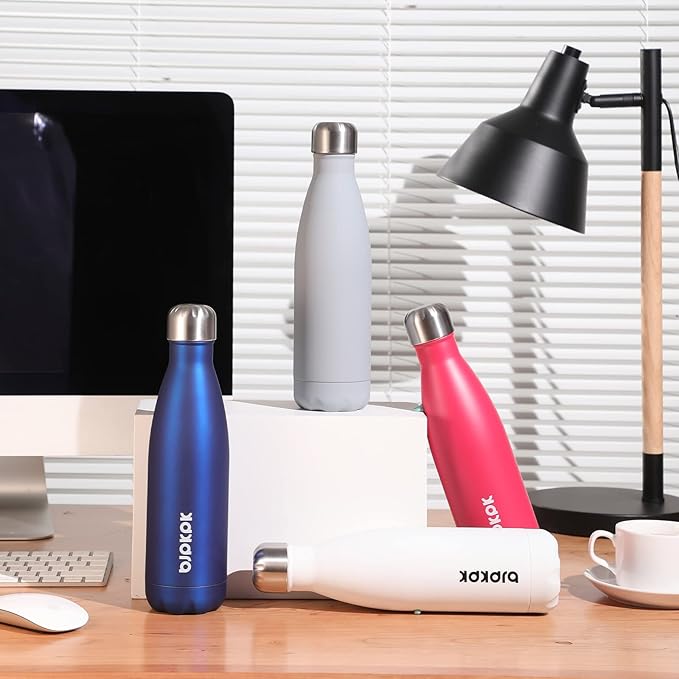 BJPKPK Stainless Steel Insulated Water Bottle 25oz Metal Water Bottles for School or Trave, Sakura pink