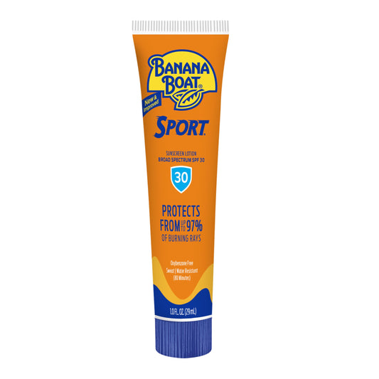 Banana Boat Sport Ultra SPF 30 Sunscreen Lotion, Travel Size Sunscreen 1 Oz, (Pack of 24)