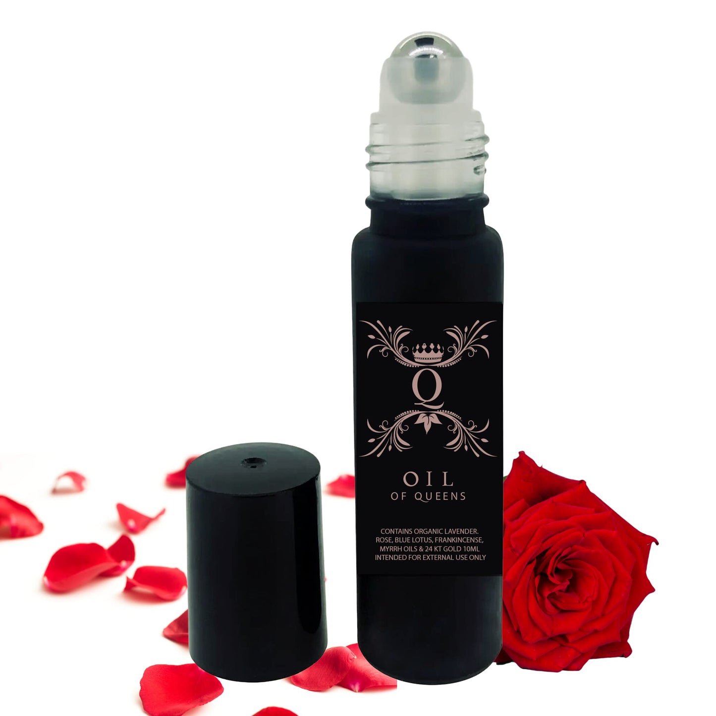 Rose Oil Essential Oil Roll On - Handmade Organic Rose Garden Blend, Peace and Calming Aromatherapy Oils for Face, Skin Care, Stress Relief, Relaxation gifts for Women 10ml