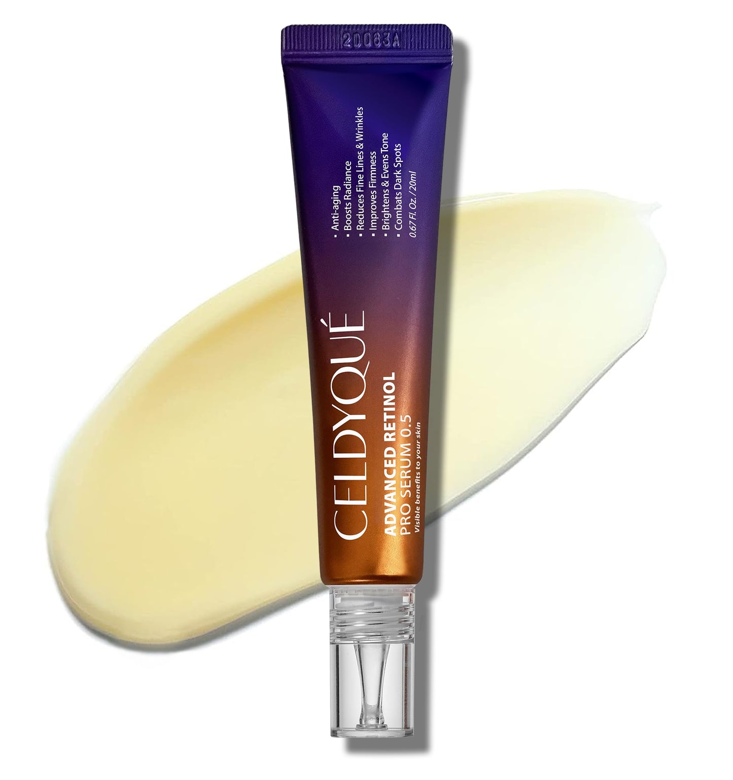 CELDYQUE Advanced Retinol Pro Retinal Serum 0.5 w/Centella Asiatica 66% Anti-Aging Radiance-Boosting & Skin-Smoothing Cream w/Retinal Complex, Niacinamide & Hyaluronic Acid Korean Skincare