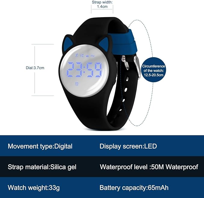 Kids Watches for Girls Boys Digital Sport Watch with Step Counter Pedometer Vibration Alarm Clock, No App Waterproof Fitness Tracker Kids Watch Boys Girls Teens Students Ages 5-16