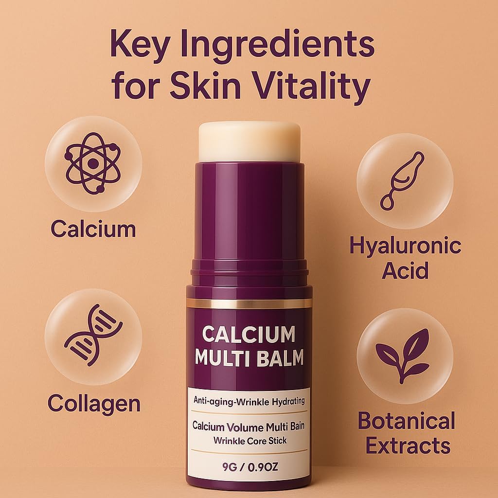 Cemenrete Vitaliq Calcium Multi Balm – Collagen & Elastin Moisturizing Stick, Nourishing Skincare Balm for Face, Eye Area, Lips & Neck, Hydrating and Firm-Looking Skin (2)